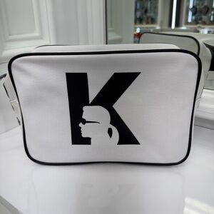 Karl Lagerfeld Parfums White Toiletry Pouch - Limited Edition